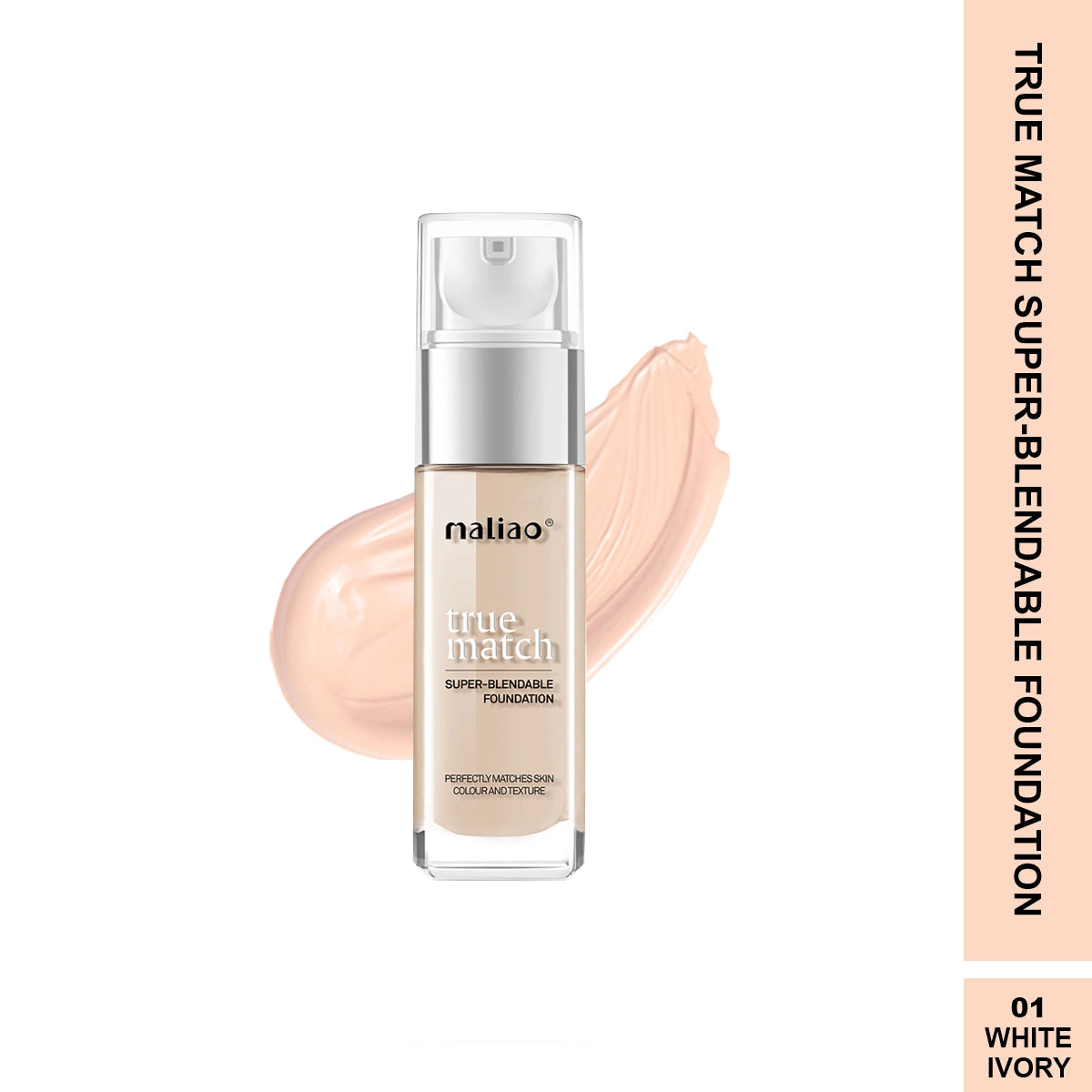 Maliao True Match Super-Blendable Foundation - Perfectly Matched Beauty, Foundation for Face Makeup
